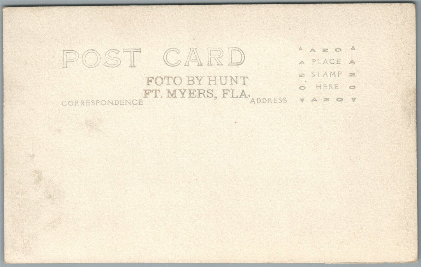 FT. MYERS FL SCENE ANTIQUE REAL PHOTO POSTCARD RPPC