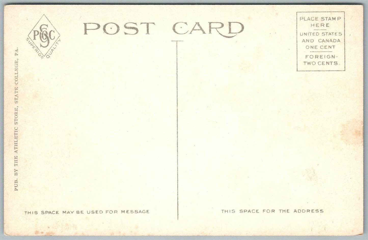 STATE COLLEGE PA McALLISTER HALL ANTIQUE POSTCARD