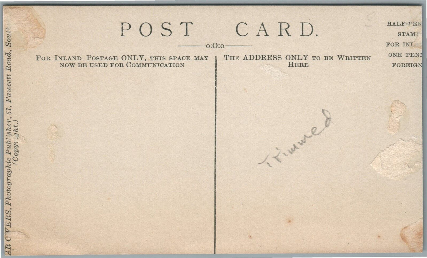 BRITISH MILITARY SHIP H.M.S. CYNTHIA ANTIQUE REAL PHOTO POSTCARD RPPC