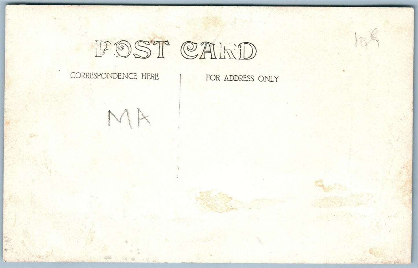 NEW BEDFORD MA WILBUR HEIGHTS BUILDER ANTIQUE REAL PHOTO POSTCARD RPPC