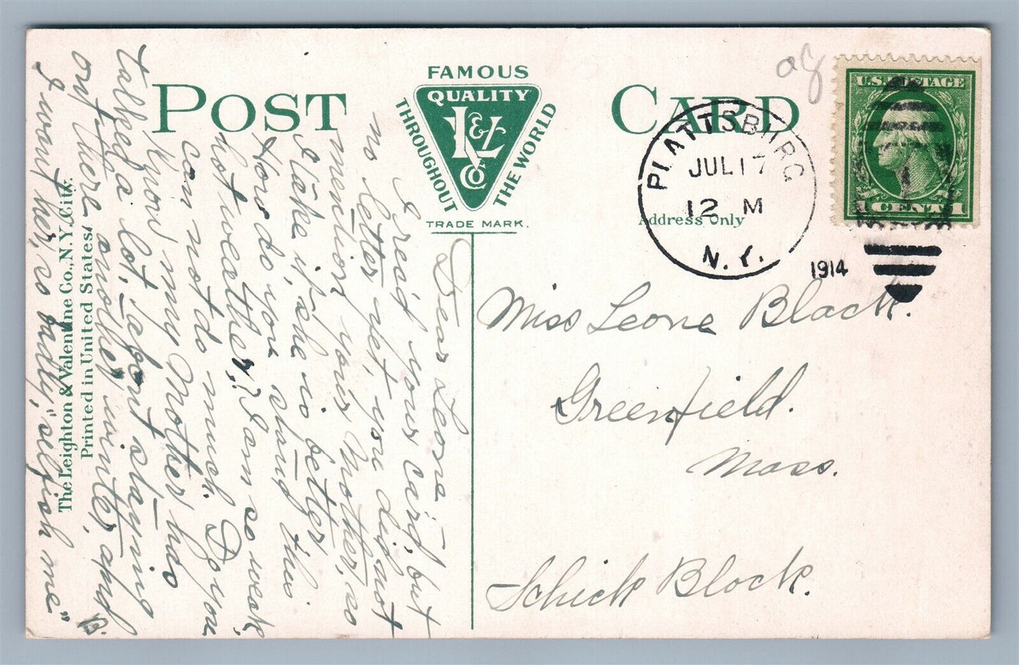 CLIFF HAVEN NY LAKE DRIVE ANTIQUE POSTCARD