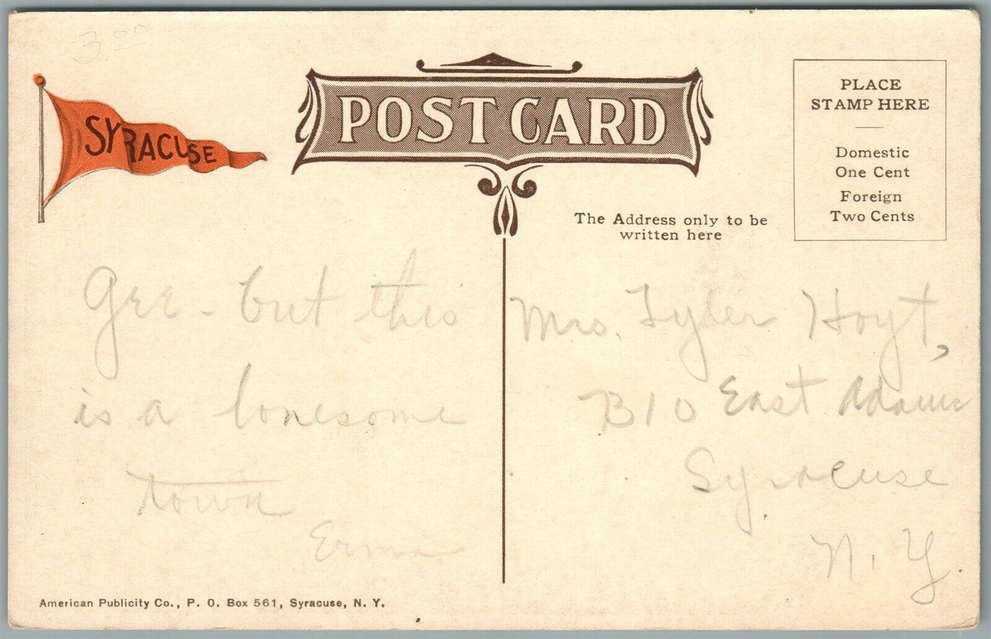 SYRACUSE NY UNIVERSITY CAMPUS HAVEN & WINCHELL HALL VINTAGE POSTCARD