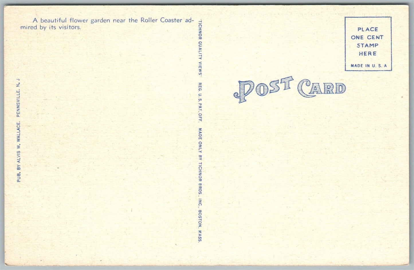 PENNSVILLE NJ FLOWER GARDEN RIVERVIEW BEACH VINTAGE POSTCARD