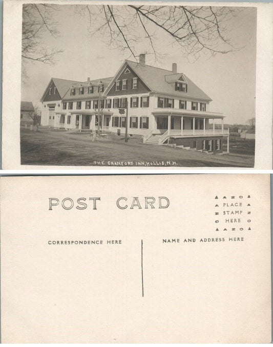 THE CRANFORD INN hotel HOLLIS N.H. ANTIQUE RPPC REAL PHOTO POSTCARD