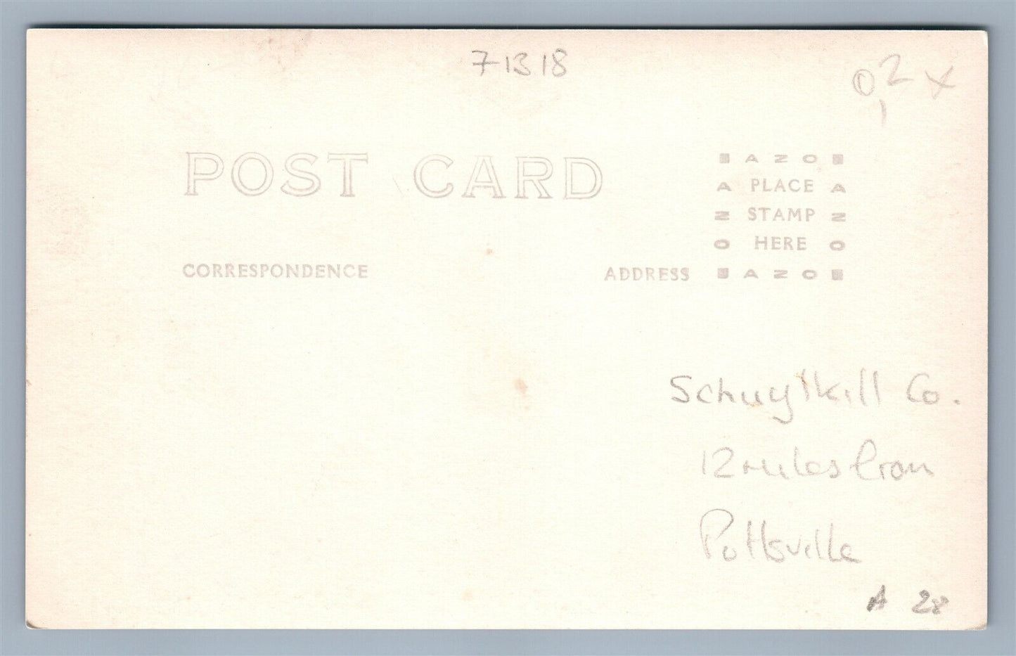 ASHLAND PA CENTRE STREET ANTIQUE REAL PHOTO POSTCARD RPPC