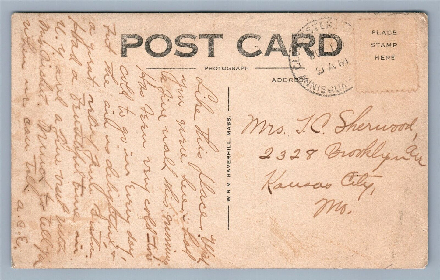 ANNISQUAM MA LIGHT HOUSE ANTIQUE REAL PHOTO POSTCARD RPPC