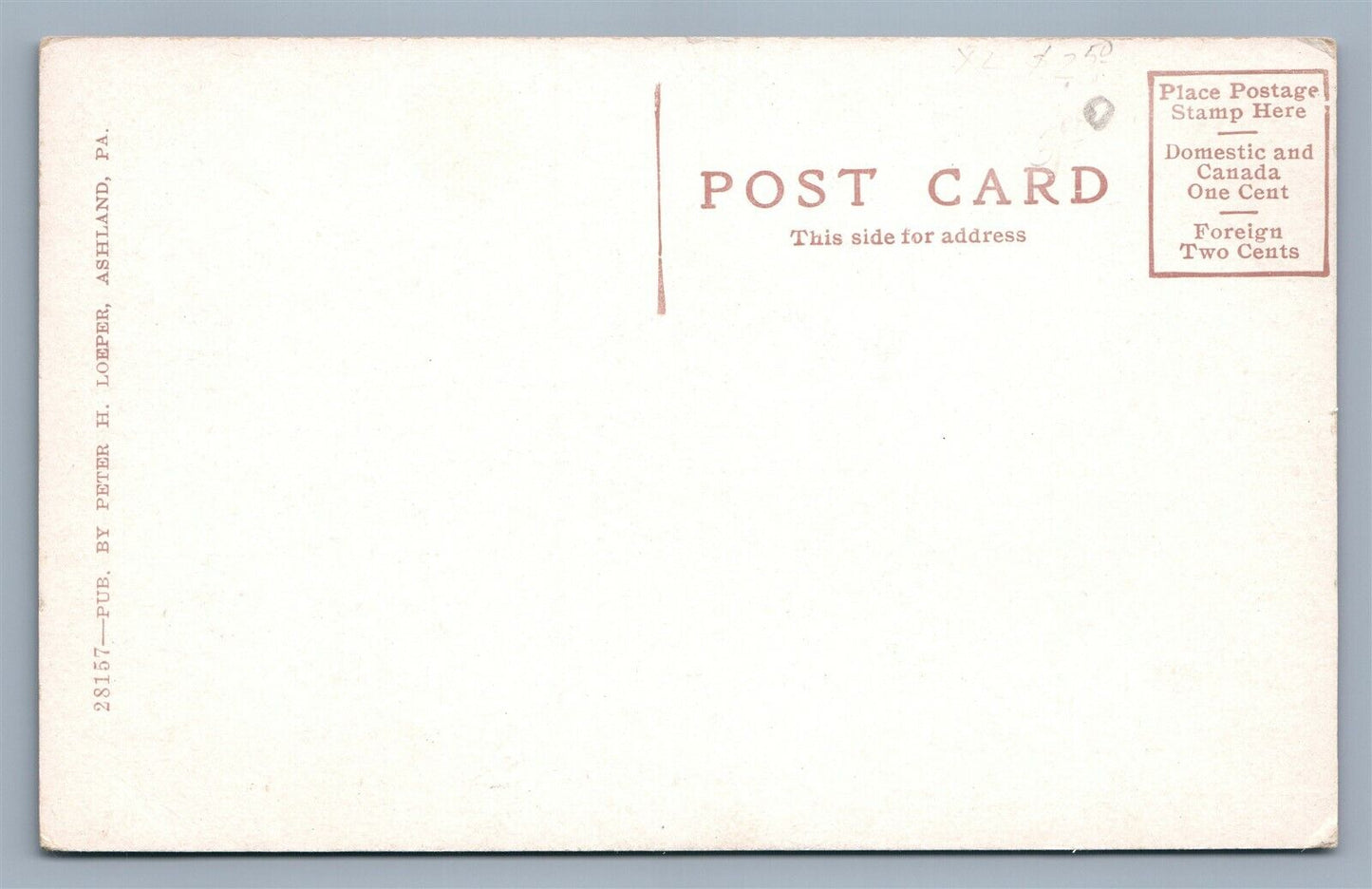 FRACKVILLE PA TRINITY CHURCH ANTIQUE POSTCARD