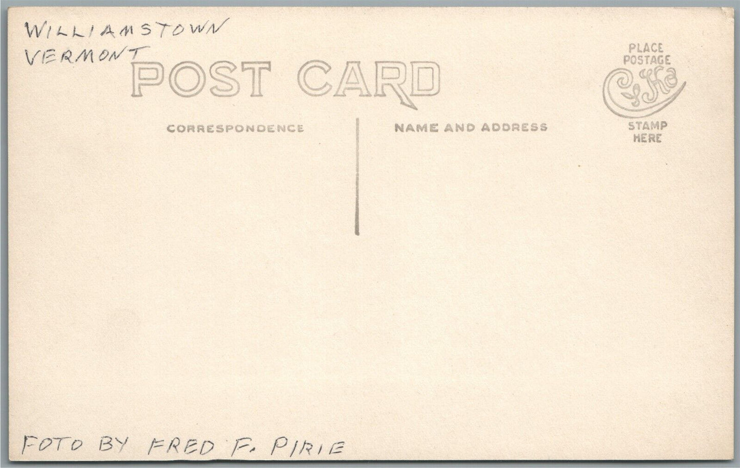 WILLIAMSTOWN VT MUSIC BAND 1915 ANTIQUE REAL PHOTO POSTCARD RPPC