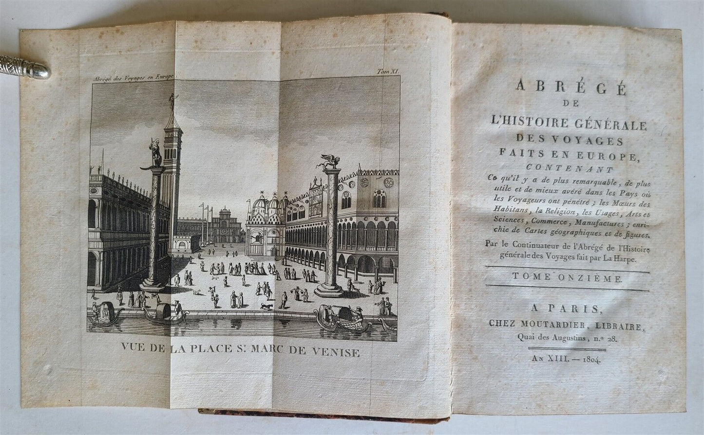 1803-1804 HISTORY of VOYAGES 12 VOLUMES SET ILLUSTRATED ANTIQUE in FRENCH