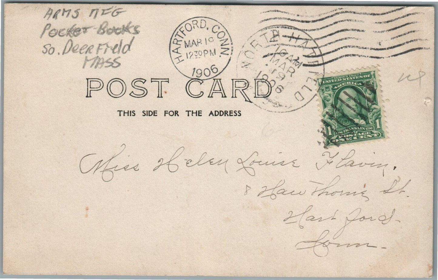 SO. DEERFIELD MA ARMS MFG COMPANY ANTIQUE REAL PHOTO POSTCARD RPPC