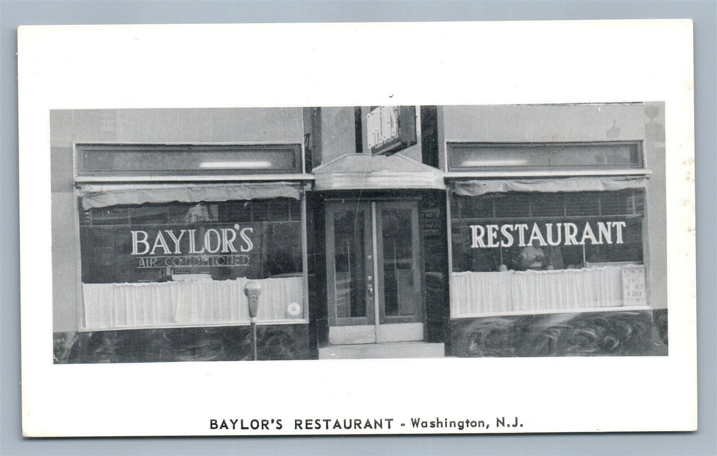 WASHINGTON NJ BAYLOR'S RESTAURANT VINTAGE POSTCARD
