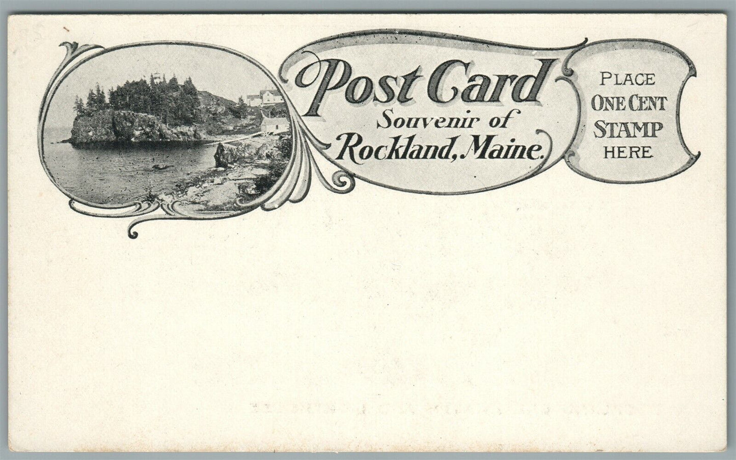 ROCKLAND ME LIGHT HOUSE ANTIQUE POSTCARD