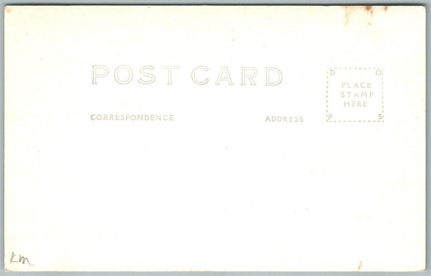 DICKEYVILLE WI PATRIOTISM in STONE ANTIQUE REAL PHOTO POSTCARD RPPC