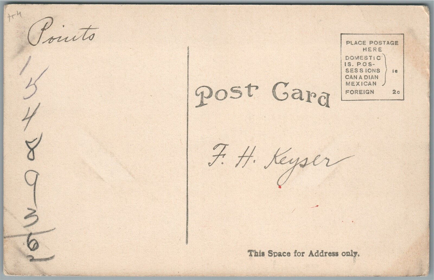 PERRY IA BREED BLOCK ANTIQUE POSTCARD