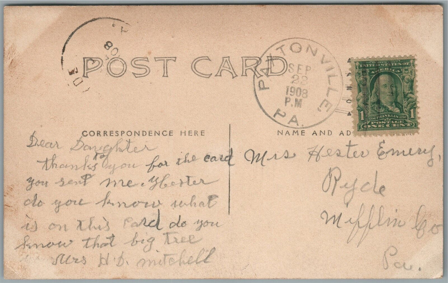 PAXTONVILLE PA STREET SCENE ANTIQUE REAL PHOTO POSTCARD RPPC