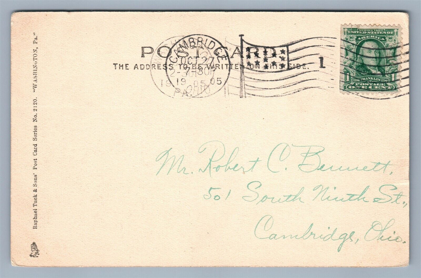 WASHINGTON PA COLLEGE ANTIQUE POSTCARD