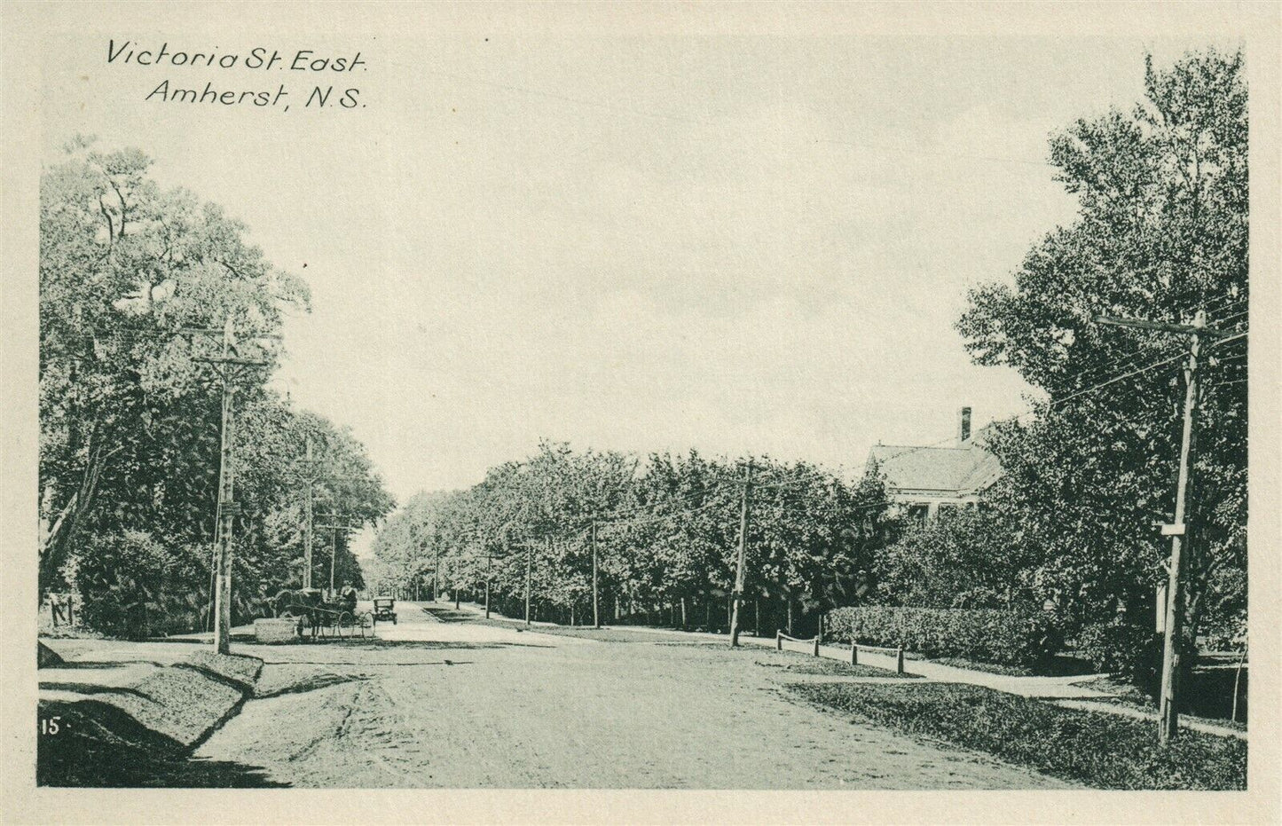 AMHERST N.S. CANADA VICTORIA ST. EAST ANTIQUE POSTCARD