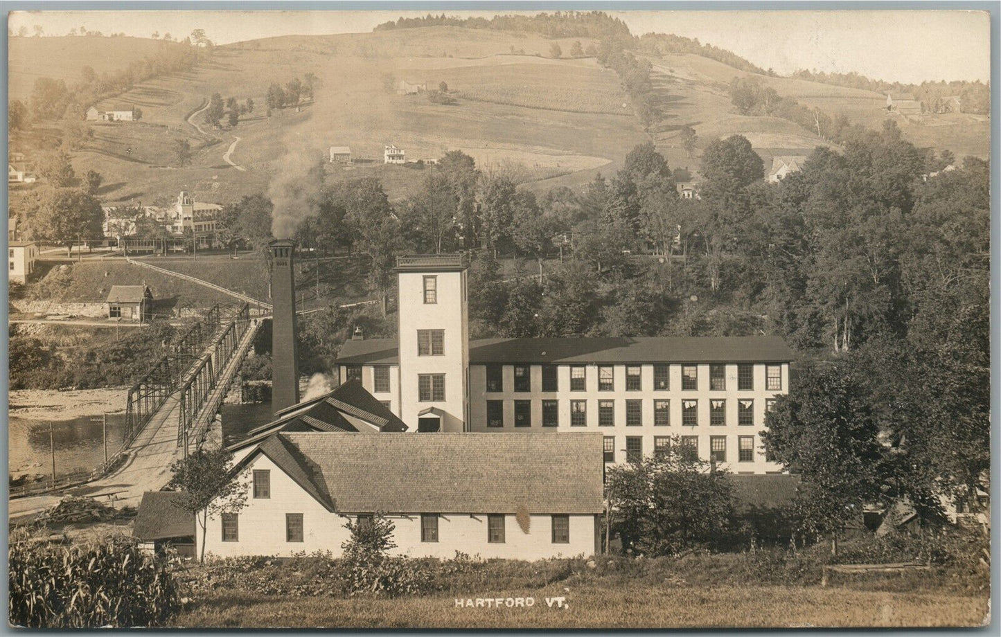 HARTFORD VT VIEW ANTIQUE REAL PHOTO POSTCARD RPPC