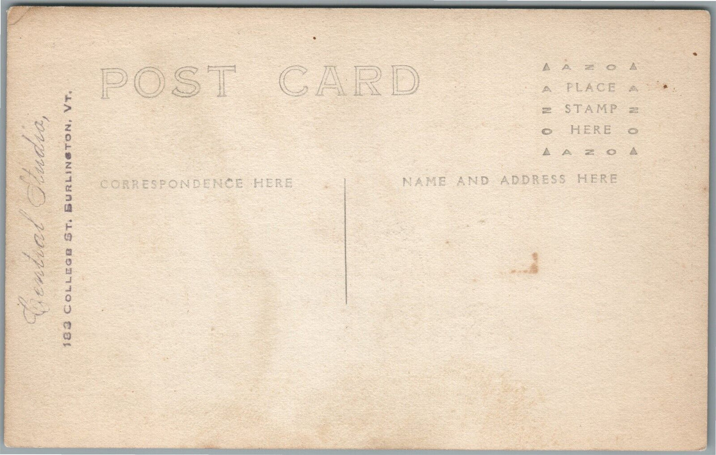 BURLINGTON VT MARY FLETCHER HOSPITAL ANTIQUE REAL PHOTO POSTCARD RPPC