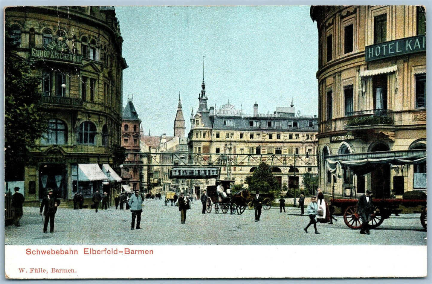 ERBERFELD-BARMEN GERMANY SCHWEBEBAHN ANTIQUE POSTCARD SUSPENSION RAILWAY