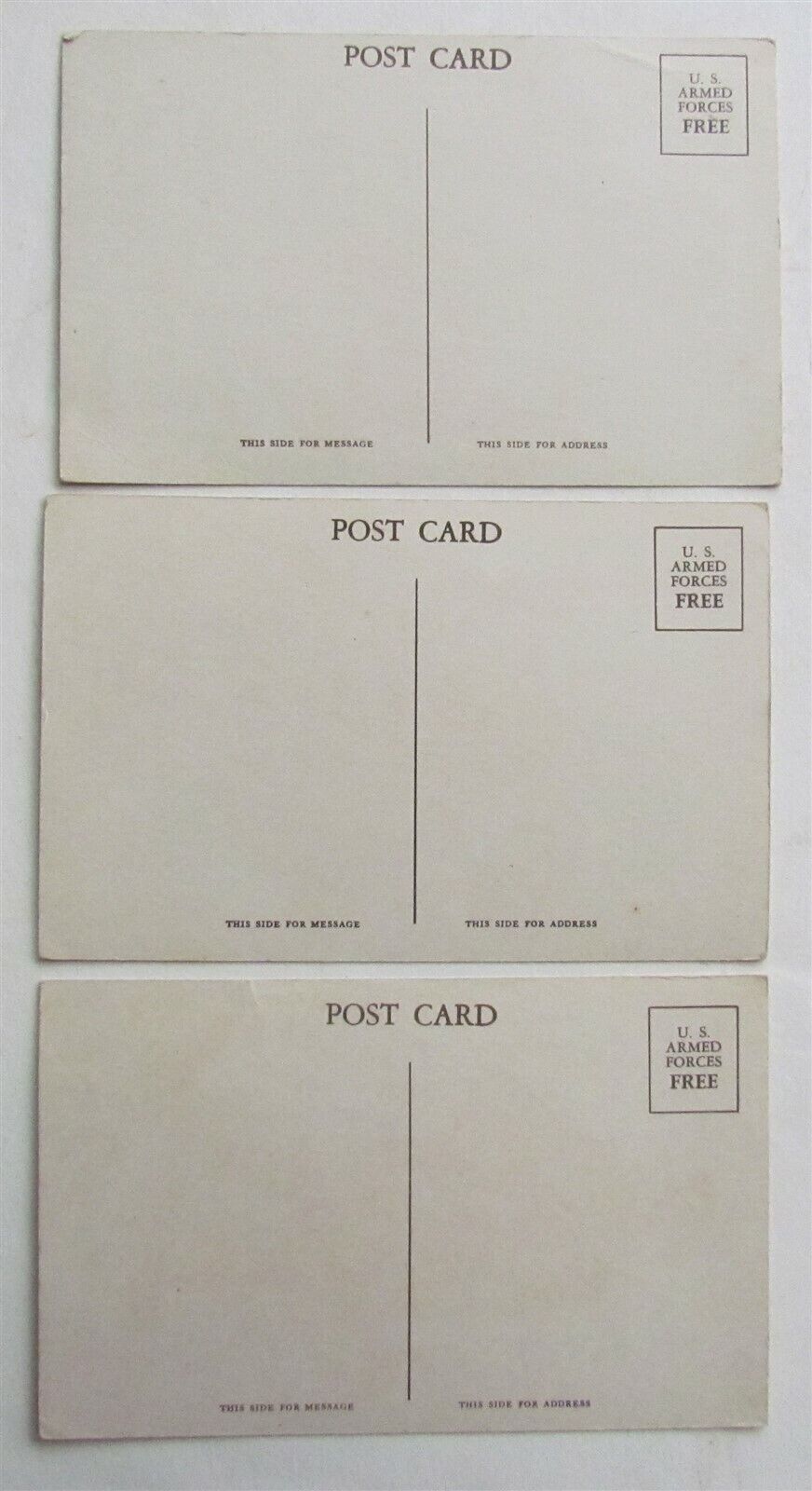 lot of 3 ANTIQUE MILITARY THEME POSTCARDS ARTIST SIGNED by MARSHALL DAVIS