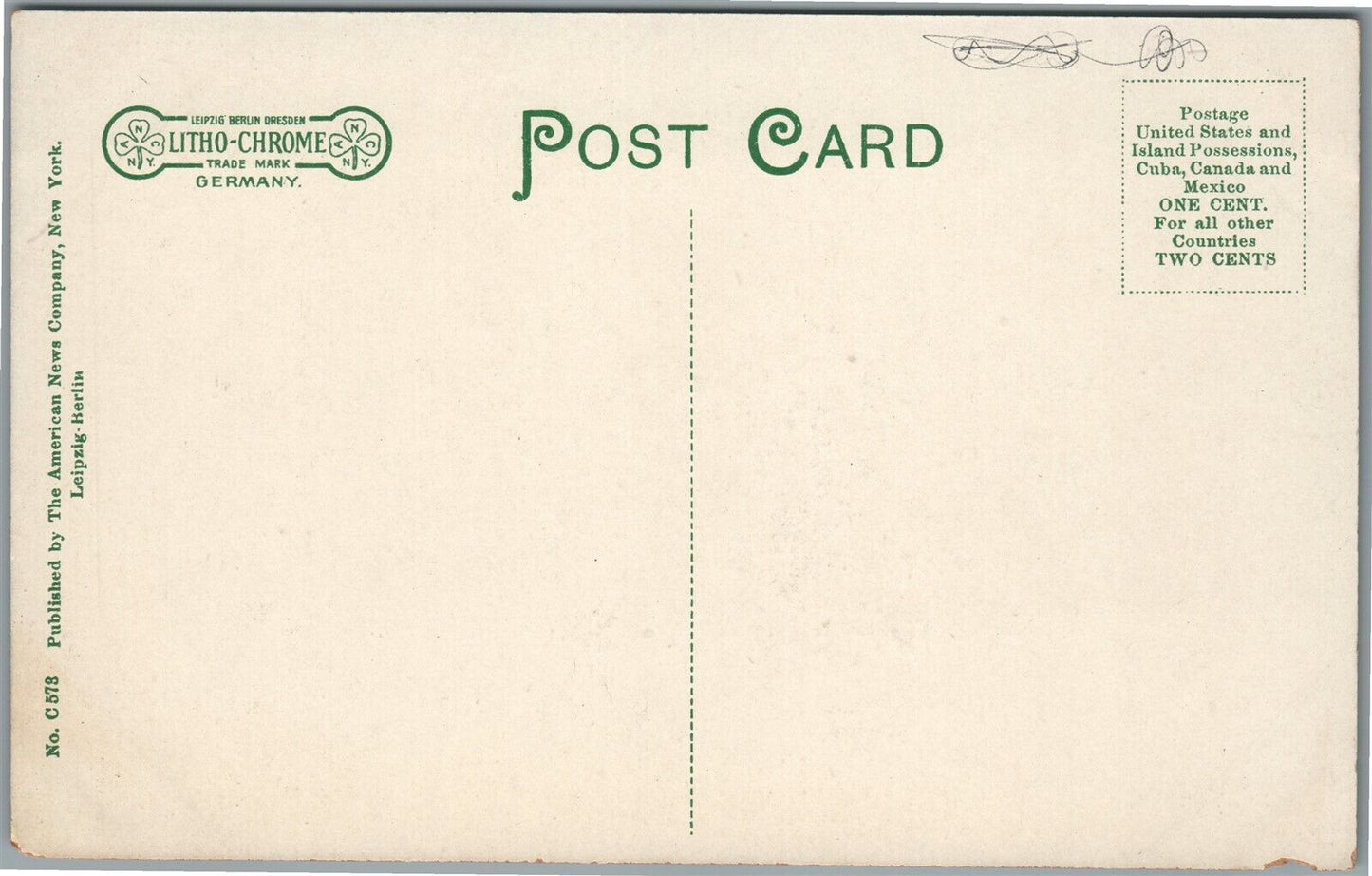 LENOX MA MAIN STREET ANTIQUE POSTCARD