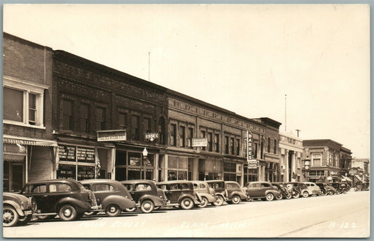 CLARE MI MAIN STREET ANTIQUE REAL PHOTO POSTCARD RPPC