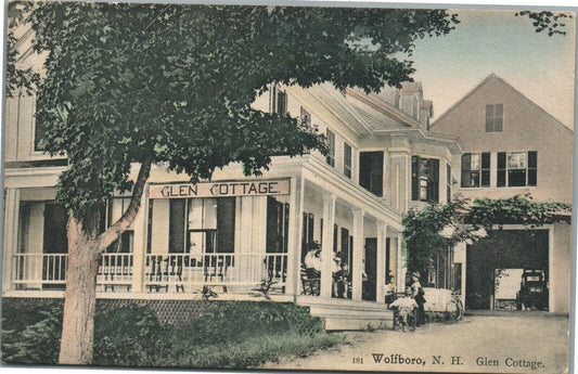 WOLFBORO NH GLEN COTTAGE ANTIQUE POSTCARD