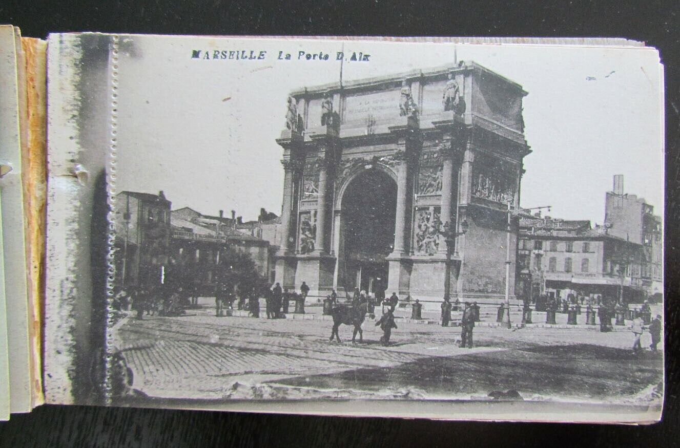 MARSEILLE FRANCE VIEWS 1919 22 DETACHABLE POSTCARDS ANTIQUE BOOKLET