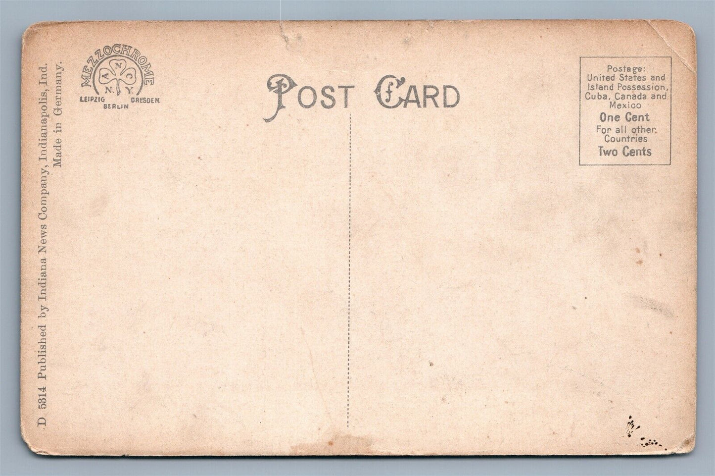 INDIANAPOLIS IN STOCK YARDS ANTIQUE POSTCARD