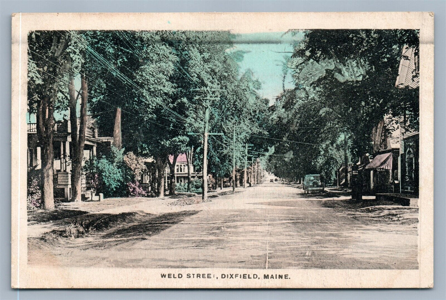DIXFIELD ME WELD STREET ANTIQUE POSTCARD