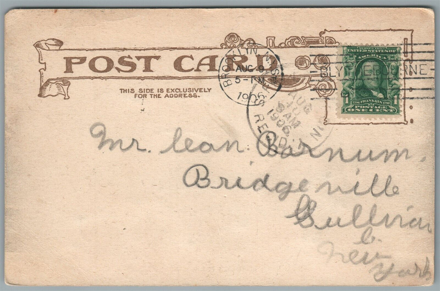 BOROUGH PARK LONG ISLAND NY CLUB HOUSE ANTIQUE POSTCARD