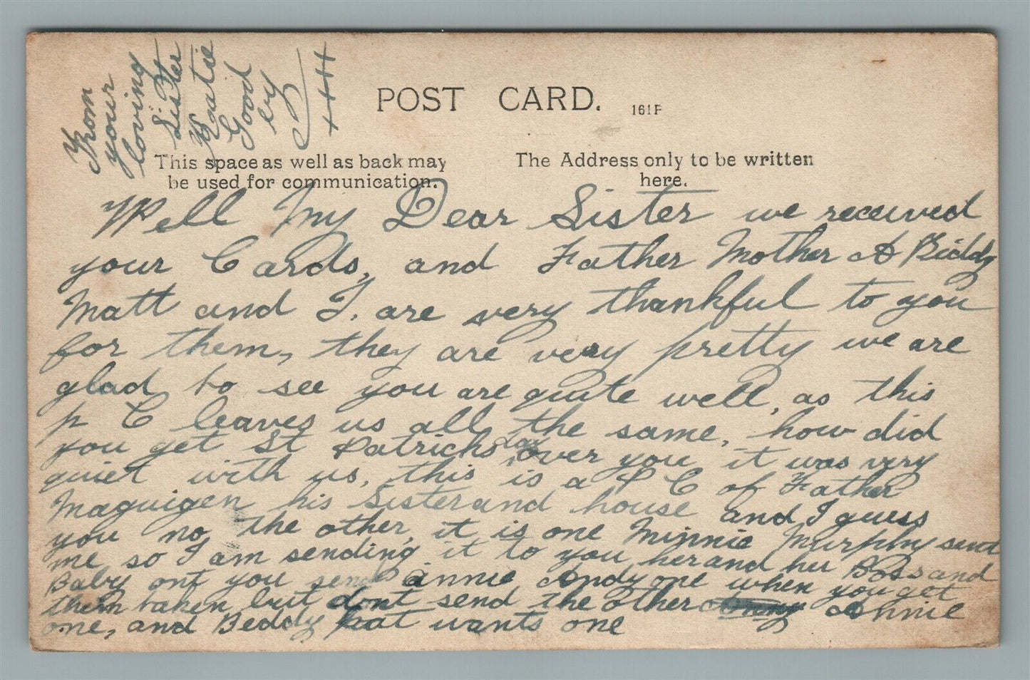 COUPLE ON BICYCLES w/ DOGS ANTIQUE REAL PHOTO POSTCARD RPPC