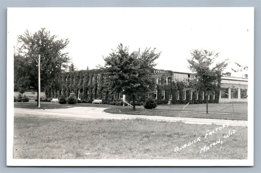 MILTON WI BURDICK FACTORY VINTAGE REAL PHOTO POSTCARD RPPC
