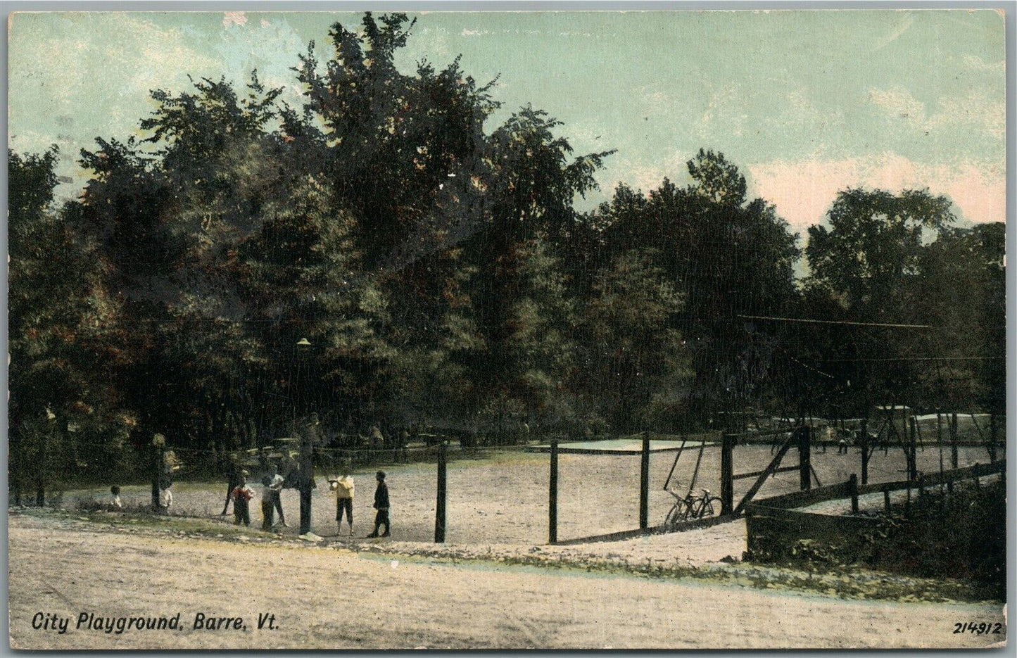 BARRE VT CITY PLAYGROUND ANTIQUE POSTCARD