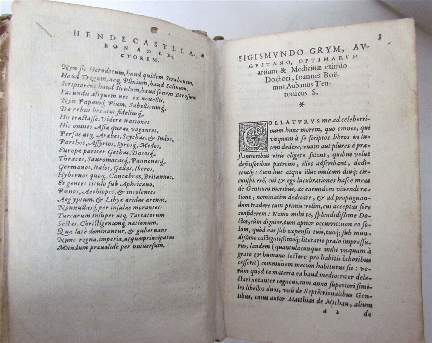 1561 RARE ETHNOGRAPHIC WORK Mores leges et ritus by Johann Boemus ANTIQUE 16th C