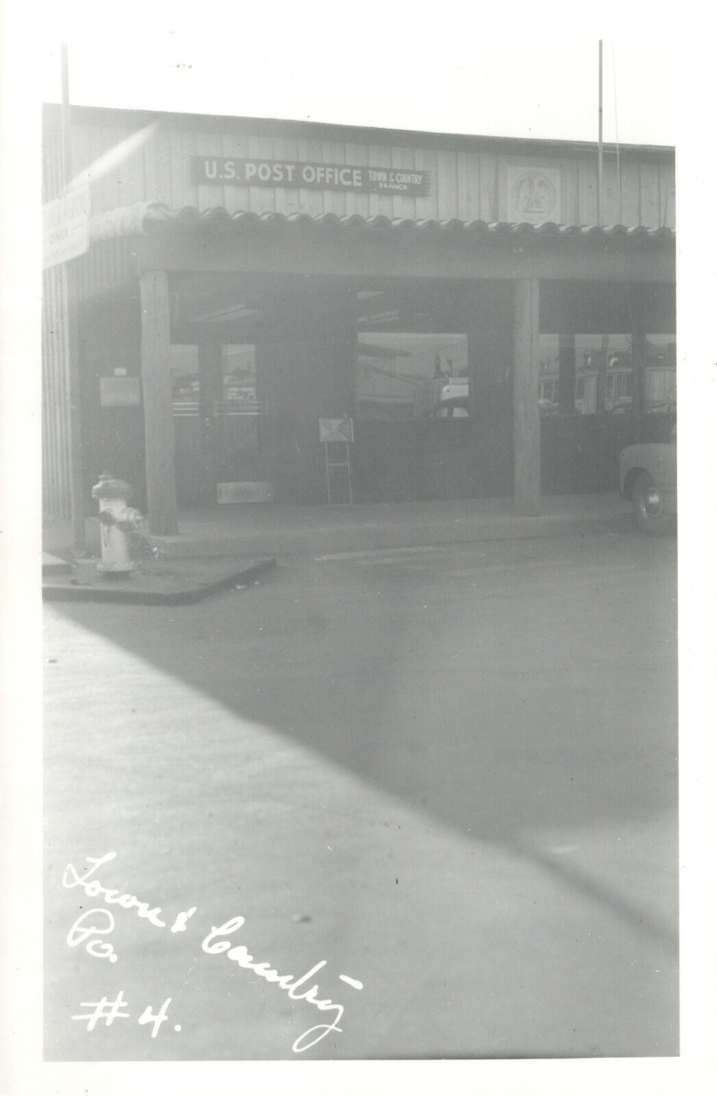 TOWN & COUNTRY PA POST OFFICE VINTAGE REAL PHOTO POSTCARD RPPC