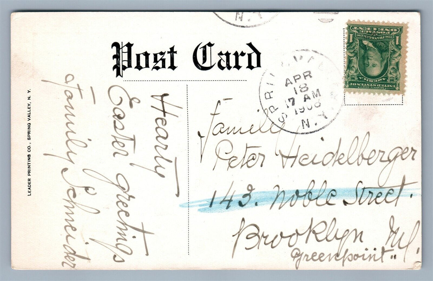 SPRING VALLEY NY VILLA ERICIUS ANTIQUE POSTCARD