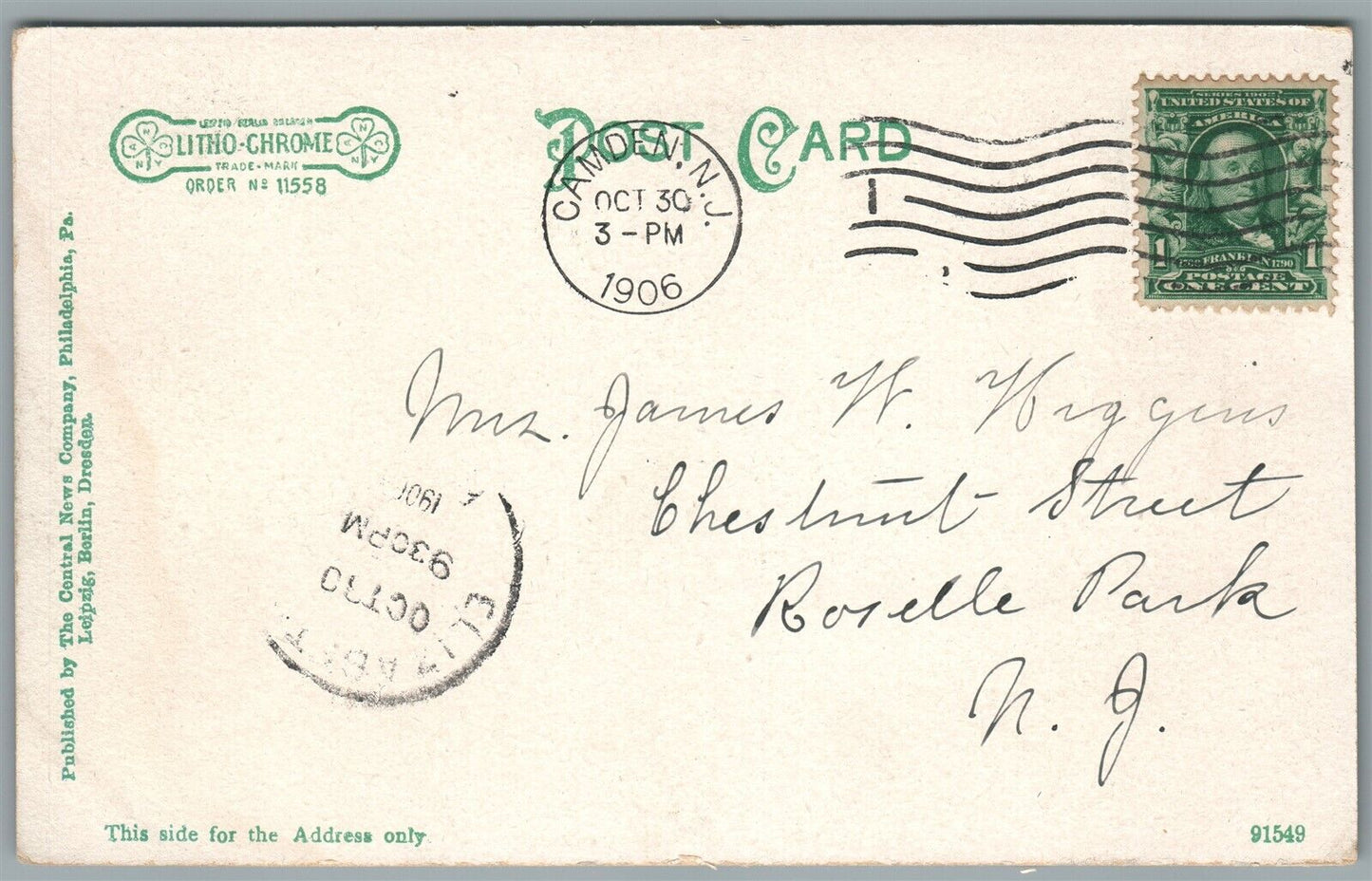CAMDEN NJ PYNE POINT PARK LIBRARY ANTIQUE POSTCARD