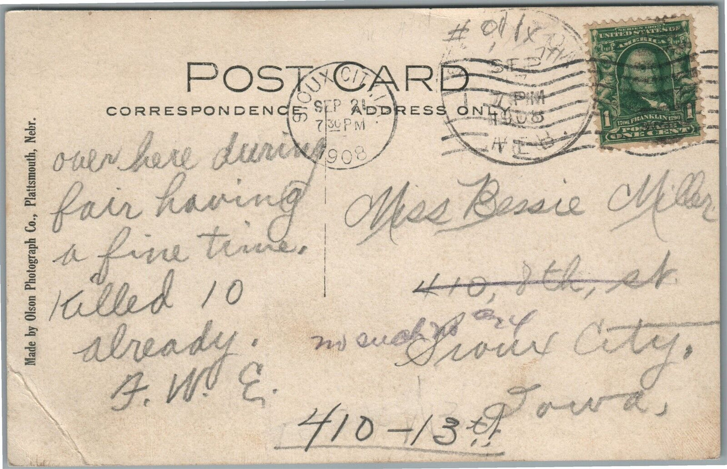 STANTON NE MAIN STREET ANTIQUE REAL PHOTO POSTCARD RPPC