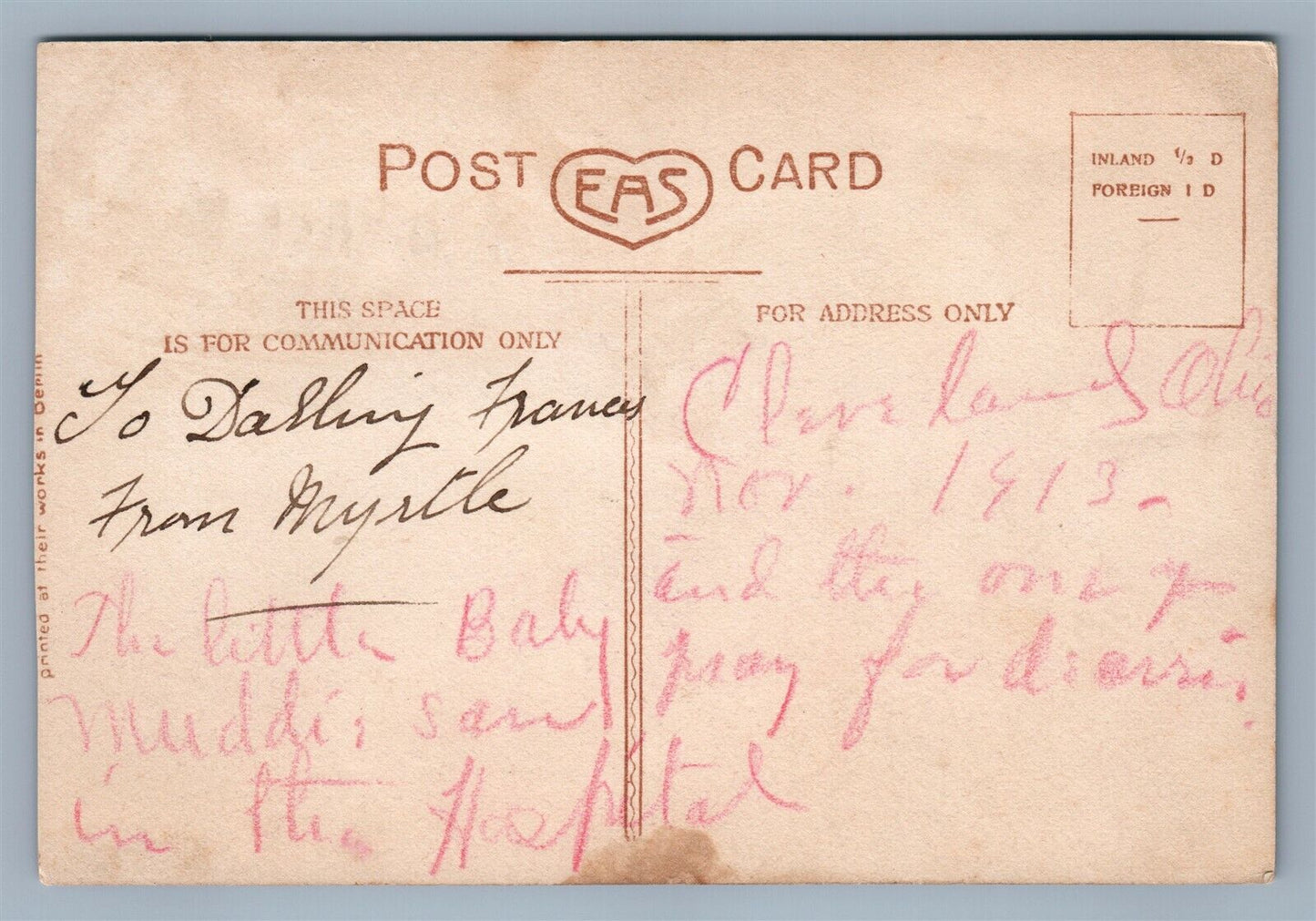 GIRL w/ DOG & FLOWER BASKET ANTIQUE REAL PHOTO POSTCARD RPPC