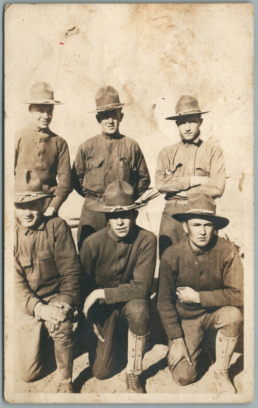 MEXICAN WAR ERA AMERICAN SOLDIERS ANTIQUE REAL PHOTO POSTCARD RPPC