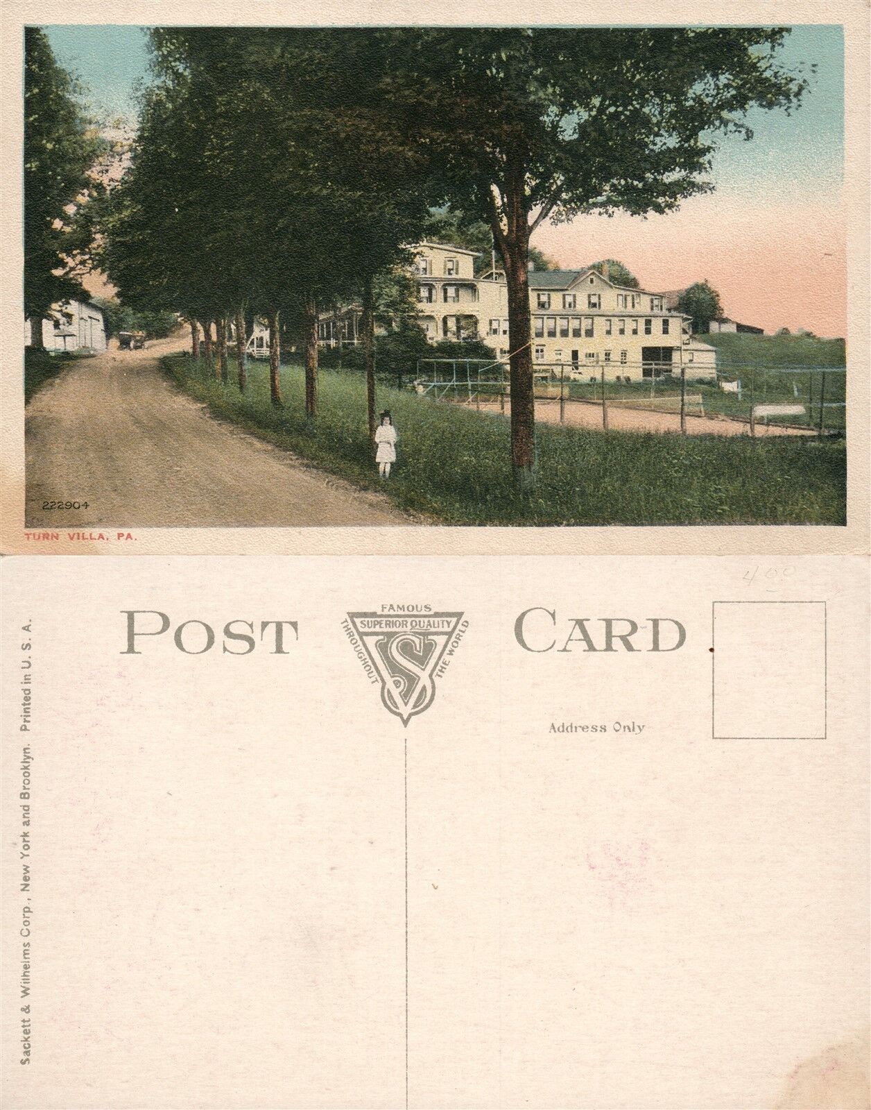 TURN VILLA PA ANTIQUE POSTCARD