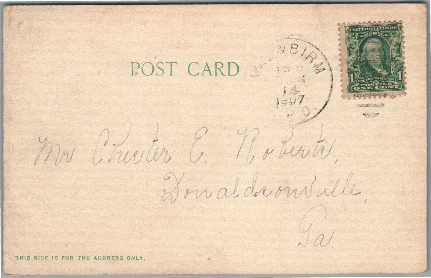 FORT VALLEY GA HARRIS HOUSE ANTIQUE POSTCARD