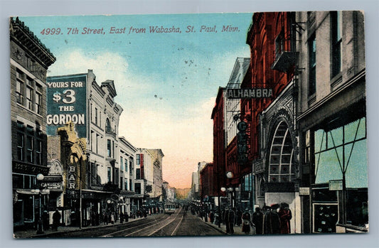 ST.PAUL MN 7th STREET ANTIQUE POSTCARD