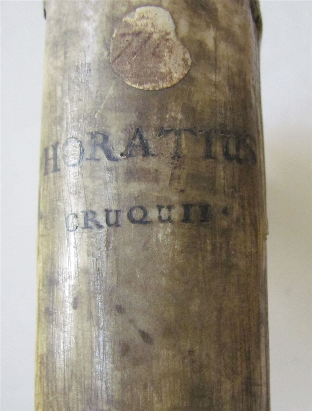 1579 HORACE POETRY PLANTIN EDITION antique in LATIN VELLUM BOUND 16th CENTURY