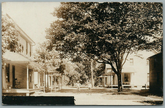 LORAIN OH STREET SCENE ANTIQUE REAL PHOTO POSTCARD RPPC