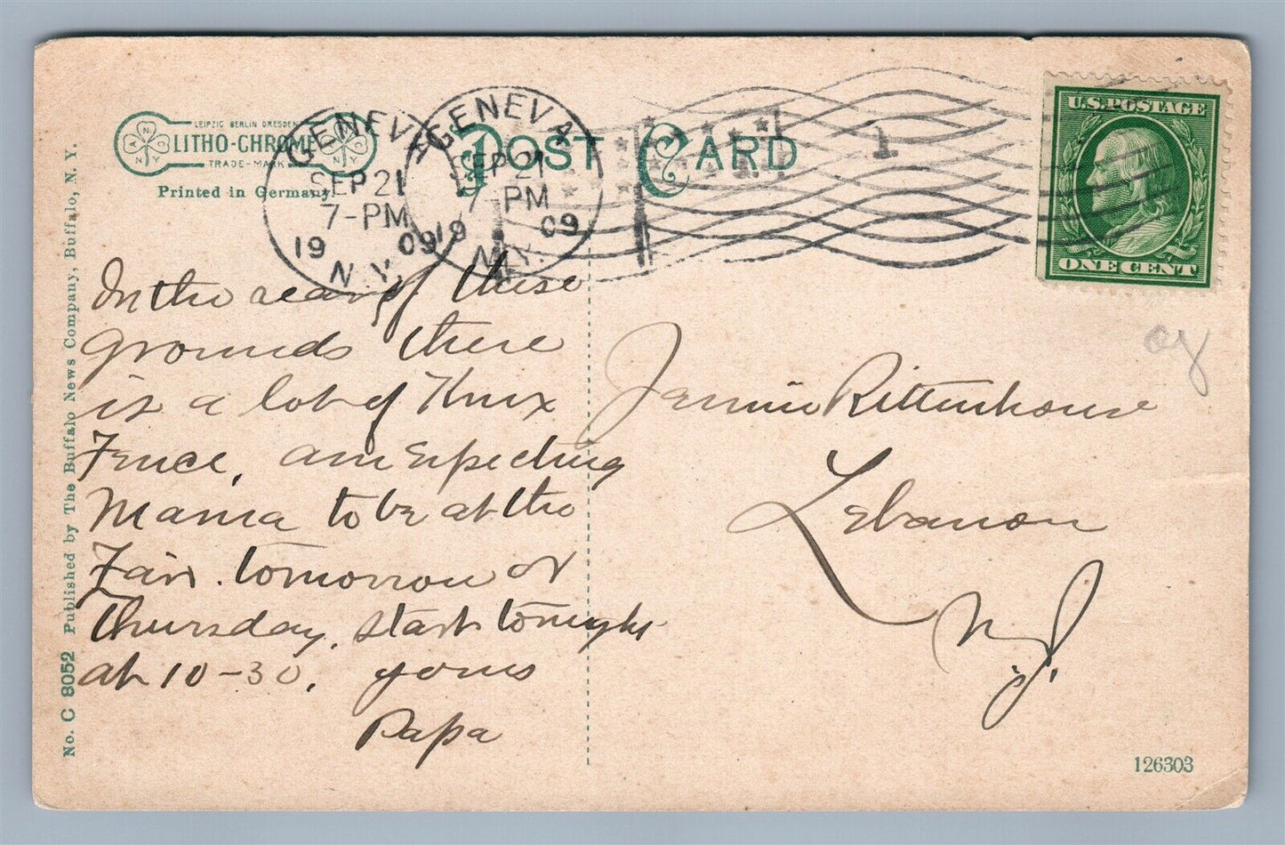 GENEVA NY STATE EXPERIMENTAL STATION DAIRY BUILDING ANTIQUE POSTCARD