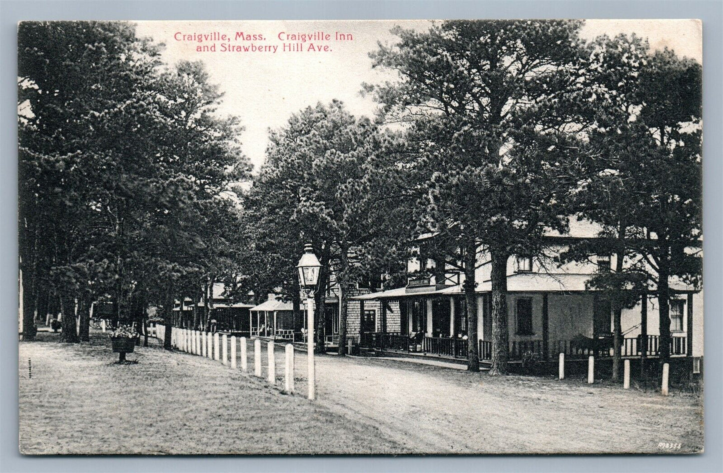 CRAIGVILLE MA INN & STRAWBERRY HILL AVE. ANTIQUE POSTCARD
