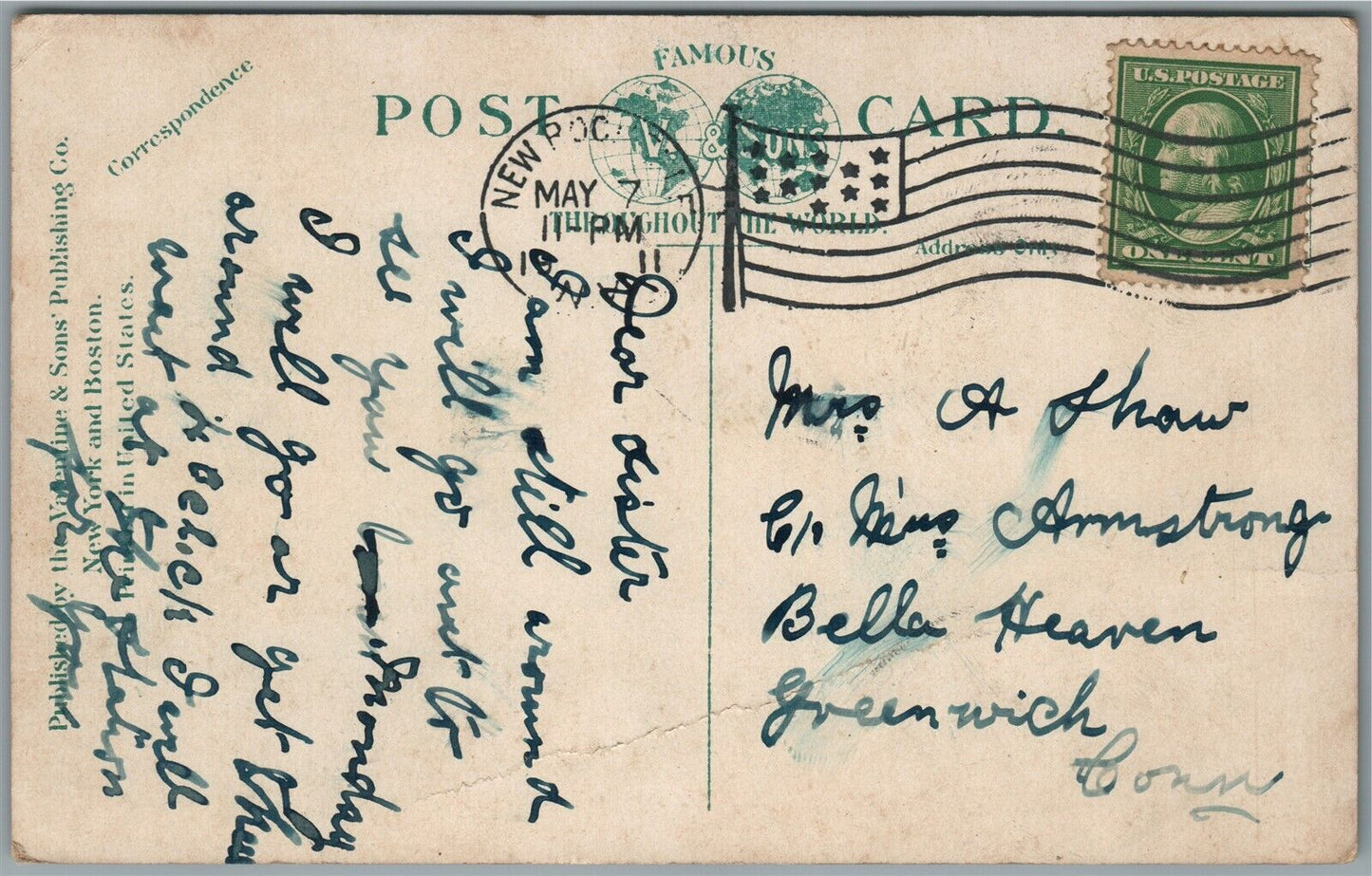 NEW ROCHELLE NY HUDSON PARK BATHING BEACH ANTIQUE POSTCARD